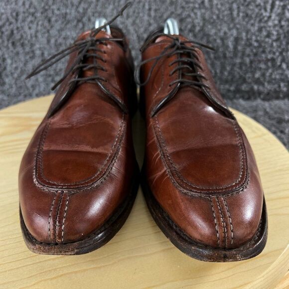 Allen Edmonds LaSalle Derby Mens 10.5 Leather Brown Split Toe Oxford Dress Shoe - Picture 3 of 12